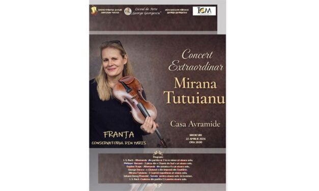 Seară de muzică clasică la Tulcea: Mirana Ţuţuianu susţine astăzi un recital de vioară, la Casa Avramide