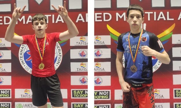Luptătorul Tudor Hagiu, campion naţional la MMA. Sebastian Andrei Pintilie, medalie de bronz la campionatul Naţional de MMA