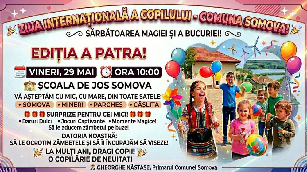 Ziua Copilului, sărbătorită vineri la Somova