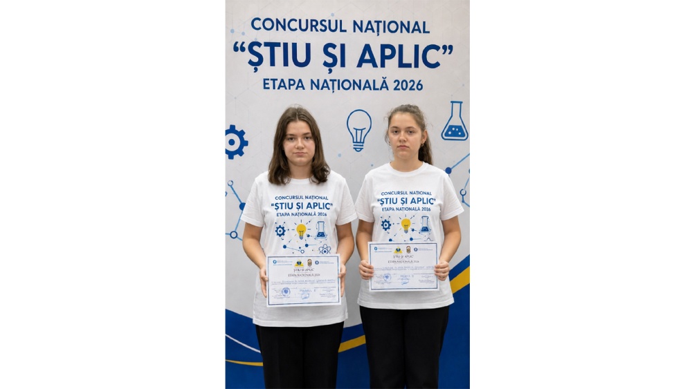 Gemenele Florentina şi Georgiana Erimia de la Liceul Tehnologic „Anghel Saligny”, premiate la etapa naţională a concursului „Ştiu şi aplic”
