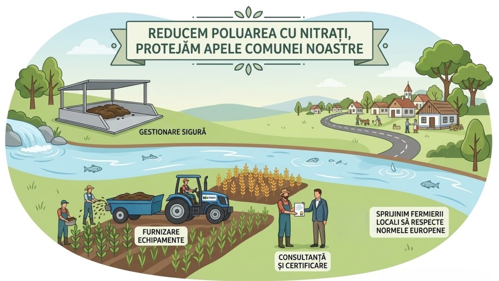Jurilovca, prima comună din România care finalizează un proiect PNRR pentru gestionarea gunoiului de grajd