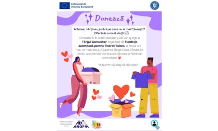 Tulcenii, invitaţi să doneze haine, cărţi şi jucării pentru Târgul Comunitar de la finalul lunii
