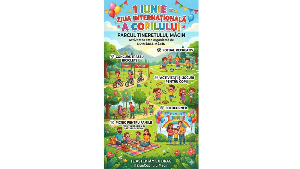 Ziua Copilului, sărbătorită prin mişcare la Măcin