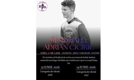 Memorialul „Adrian Cicîrîc”- Ediţia 2026 începe sâmbătă