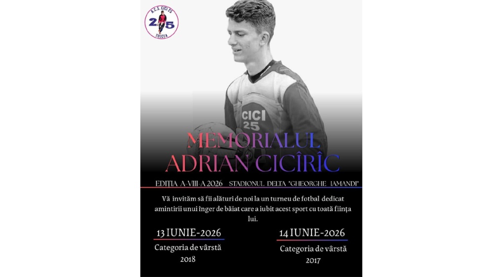 Memorialul „Adrian Cicîrîc”- Ediţia 2026 începe sâmbătă
