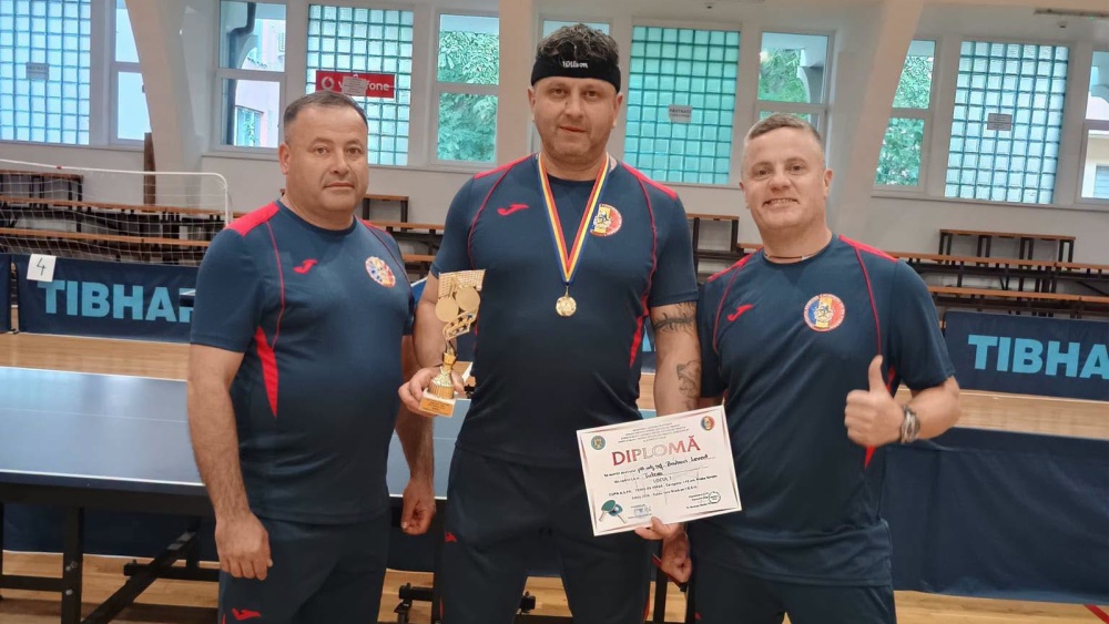 Pompierul Levent Baiburi, campion naţional la tenis de masă la categoria 45+