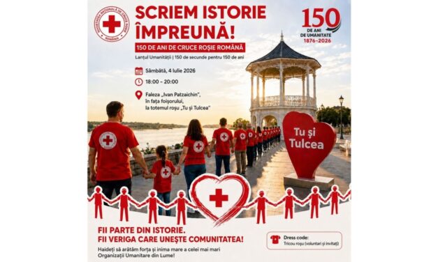 Tulcea se uneşte pentru 150 de ani de umanitate: „Lanţul Umanităţii” pe Faleza Ivan Patzaichin
