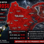 ANM: Cod roşu de averse şi vijelii în judeţul Tulcea, până joi dimineaţa