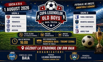 Comuna Baia găzduieşte ediţia a IX-a a „Cupei Legendelor Old Boys”, un eveniment dedicat marilor nume ale fotbalului românesc