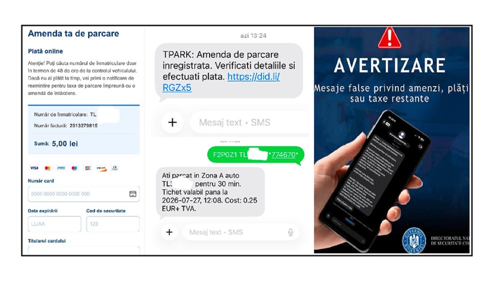 Primăria Municipiului Tulcea avertizează: Au reapărut mesajele false privind taxe de parcare neachitate