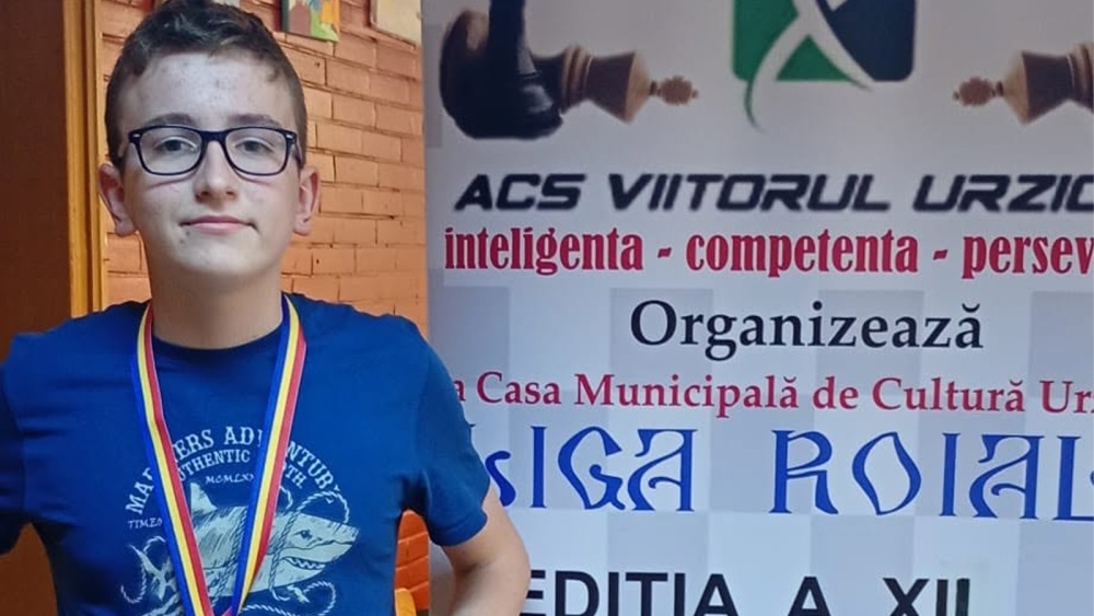 Sergiu Zadacencu de la ACS Logic Delta, medalie de argint la Festivalul Internaţional de Şah Liga Regală