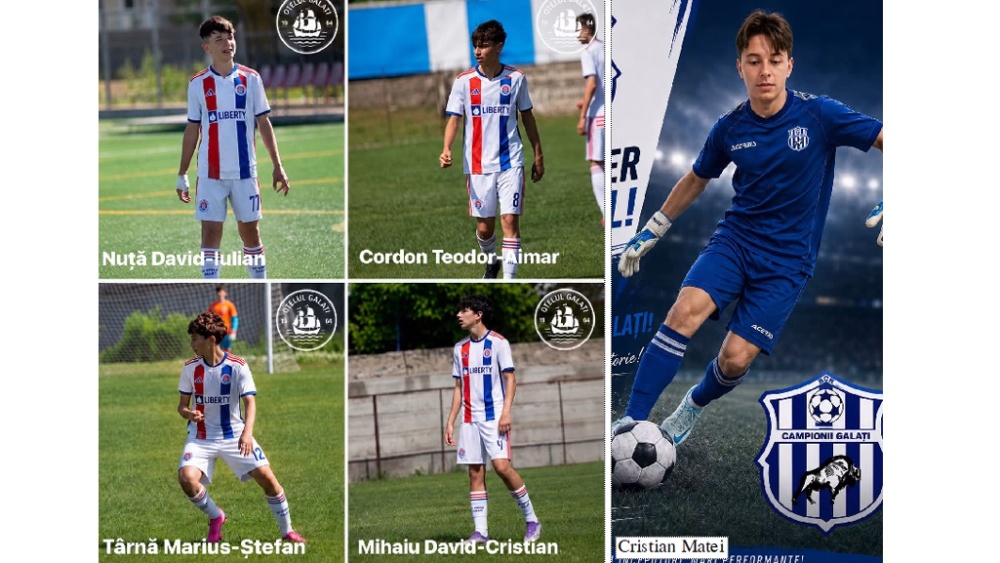 Victoria Delta Tulcea transferă cinci tineri fotbalişti la cluburi din Galaţi