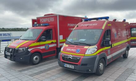 O navă cu GPL a luat foc pe Marea Neagră. Cei trei marinari răniţi, transportaţi la UPU Tulcea