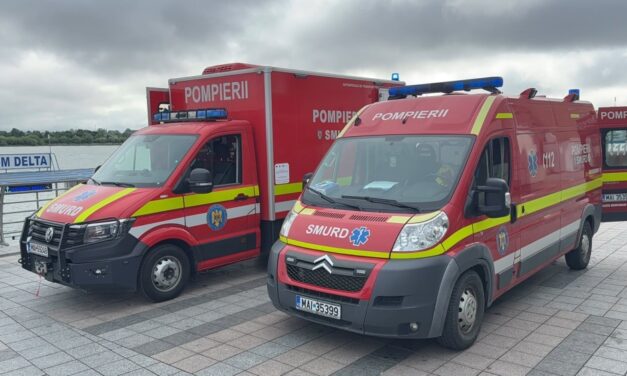 O navă cu GPL a luat foc pe Marea Neagră. Cei trei marinari răniţi, transportaţi la UPU Tulcea