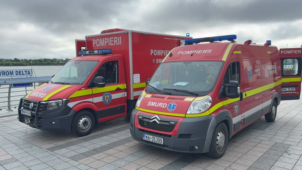O navă cu GPL a luat foc pe Marea Neagră. Cei trei marinari răniţi, transportaţi la UPU Tulcea