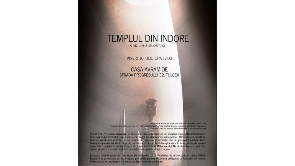 „Templul din Indore – O viziune a studenţilor”, noua expoziţie de la Casa Avramide