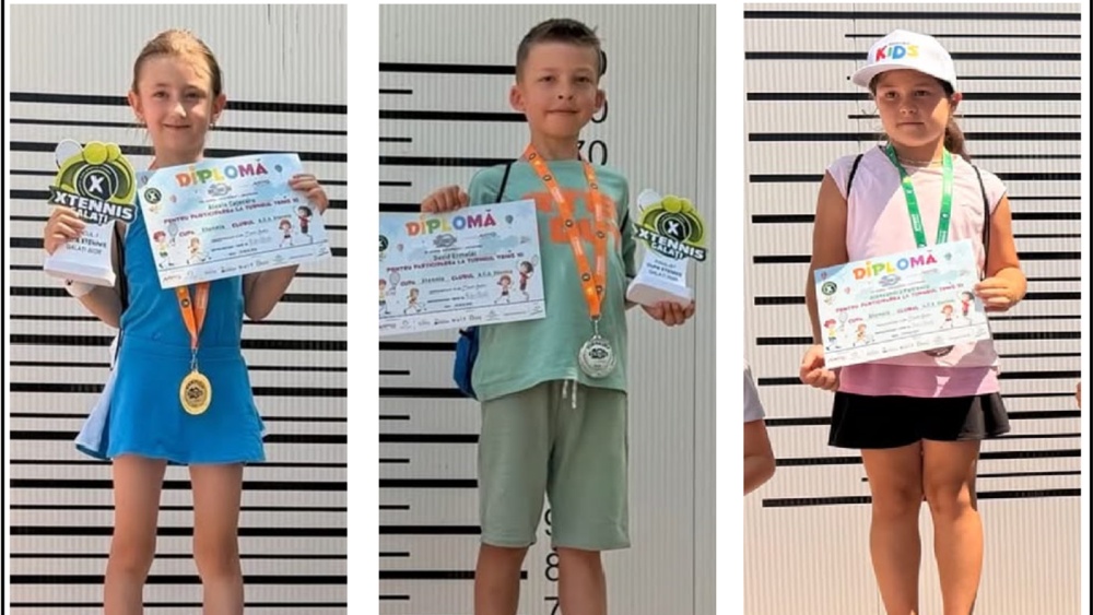 Tenismenii Alexia Cojocaru, David Ermalai şi Alessandra Petrescu, aur, argint şi bronz la Xtennis Cup
