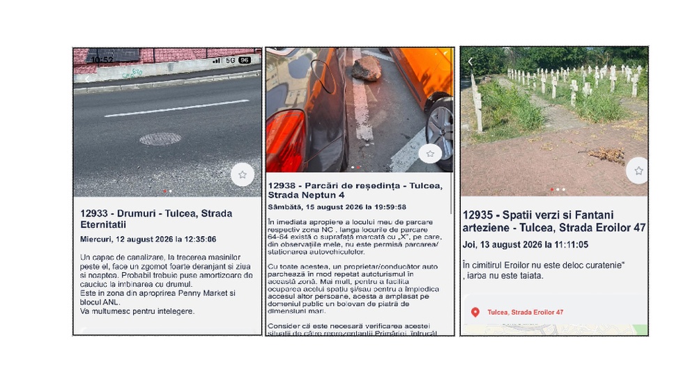 Ce mai reclamă tulcenii: capace de canalizare zgomotoase, locuri de parcare „rezervate” cu bolovani şi trotinete electrice pe Faleză