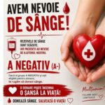 Este nevoie URGENTĂ de sânge grupa A negativ. Apelul Centrului de Transfuzie Sanguină Tulcea