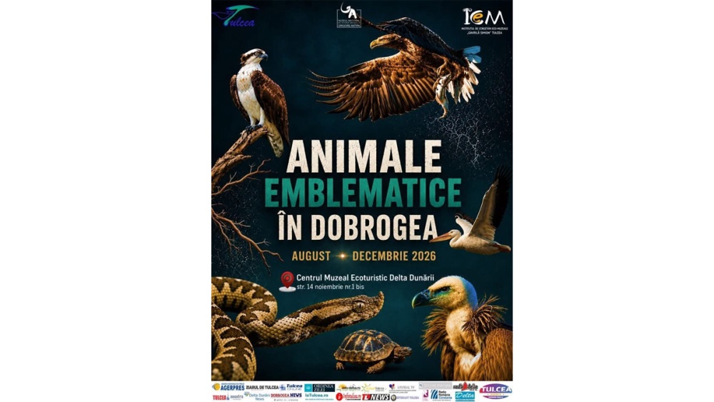 Expoziţia „Animalele emblematice în Dobrogea” ajunge la Acvariul din Tulcea