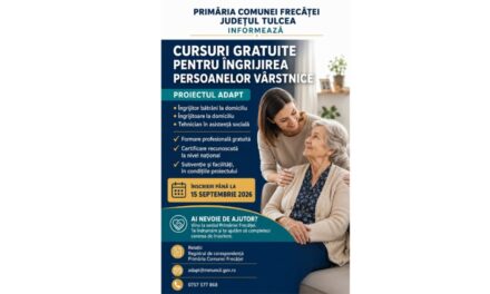 Oportunitate pentru locuitorii din Frecăţei: cursuri gratuite pentru îngrijirea persoanelor vârstnice