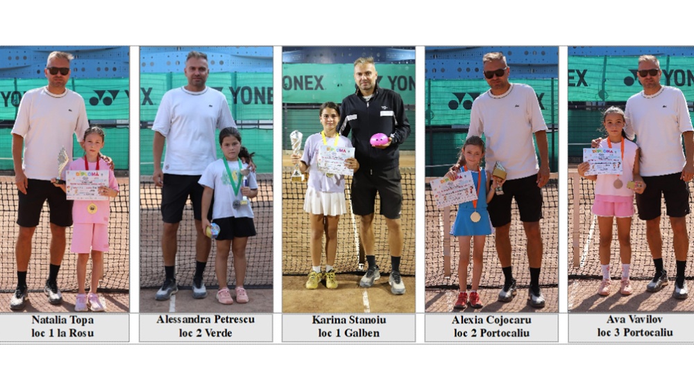 Micii tenismeni de la „Le Pelican Sportif” au cucerit podiumurile: Ploaie de medalii la Tulcea, Constanţa şi Galaţi