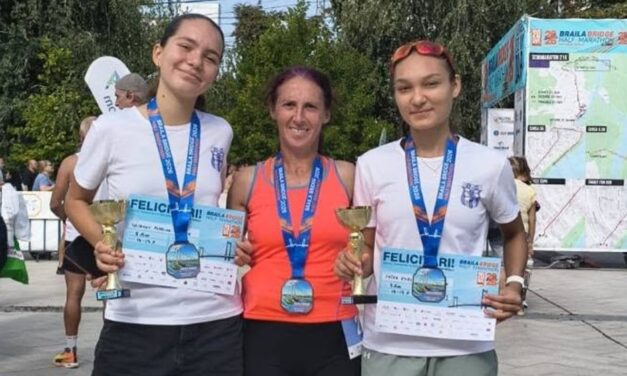 Podium pentru atletismul tulcean la Brăila Bridge Half Marathon