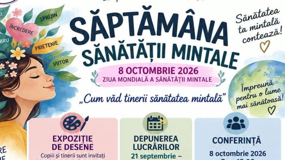Săptămâna Sănătăţii Mintale 2026, la Biblioteca Judeţeană „Panait Cerna” din Tulcea. Copiii şi tinerii sunt invitaţi să vorbească despre emoţii prin artă şi dialog