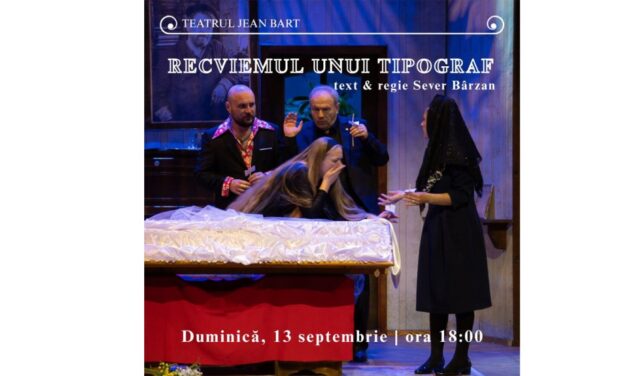 Teatrul „Jean Bart” deschide stagiunea 2026-2027 cu premiera „Recviemul unui tipograf” de Sever Bârzan