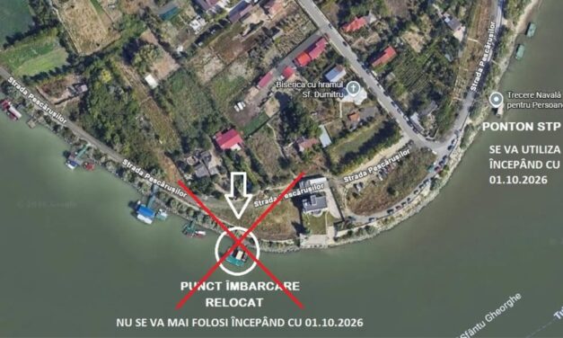 Veste bună pentru tulceni: Pontonul de la Tudor Vladimirescu, din nou funcţional în locaţia cunoscută de călători