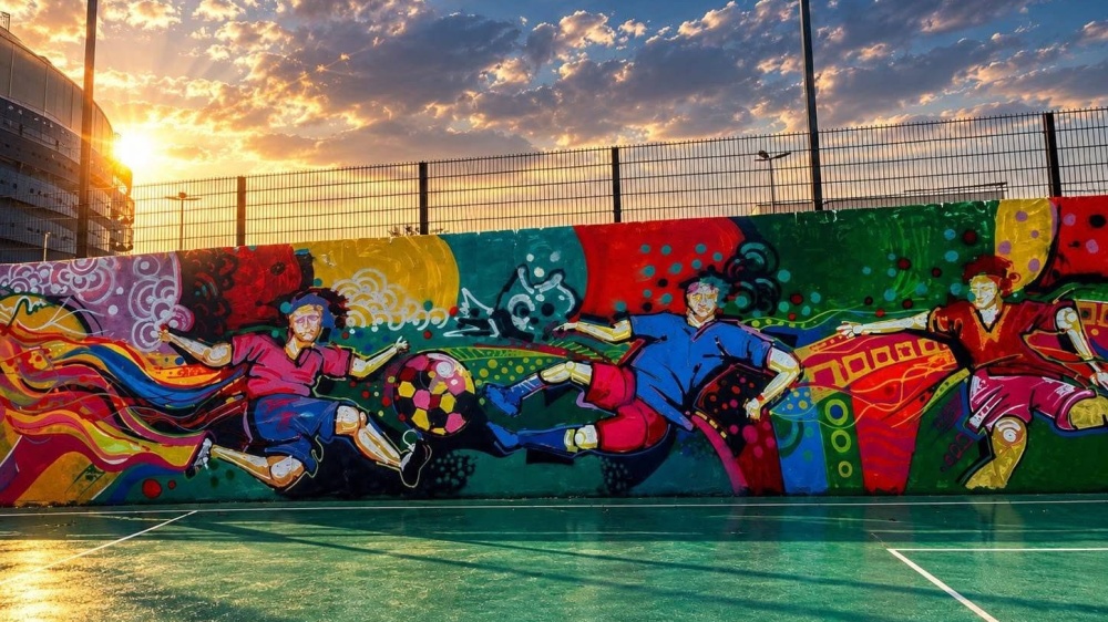 Arta stradală cucereşte Tulcea: O nouă pictură murală semnată de Adrian Pal Jr., inaugurată lângă Danubius Arena