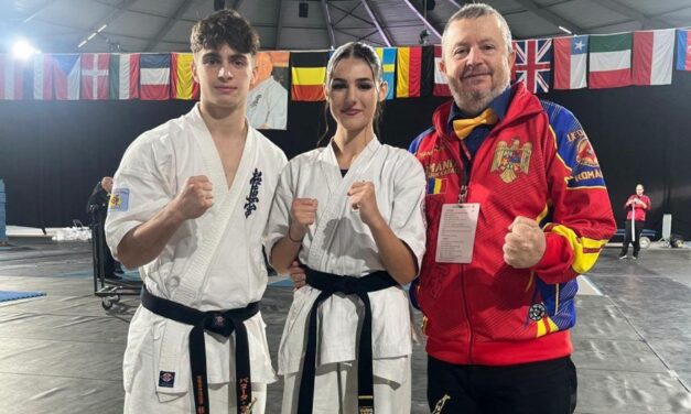 Aur pentru Tulcea: Albert Pănuţă şi Irina Gheorghiţă, de trei ori campioni în Belgia la Europenele de Karate Kyokushin