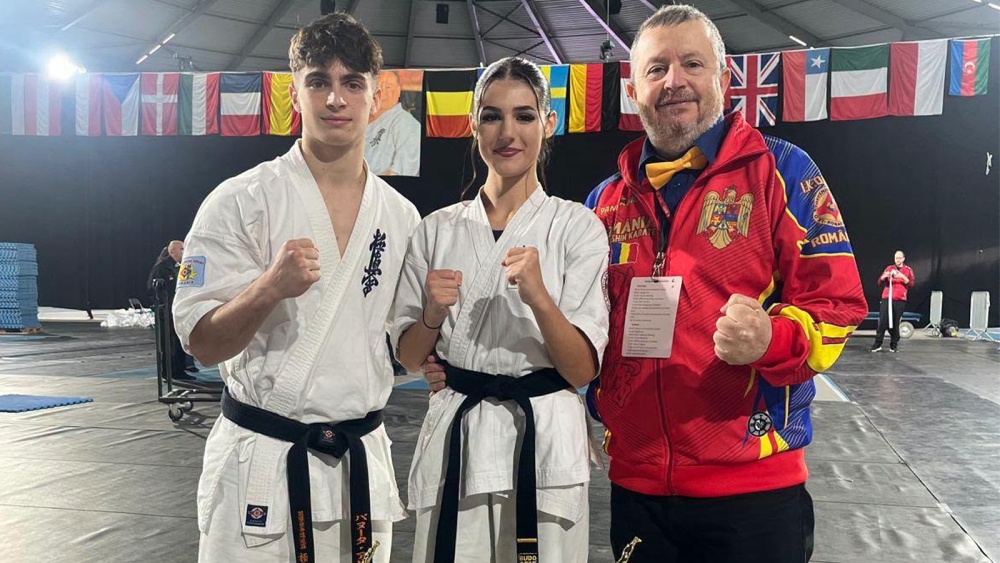 Aur pentru Tulcea: Albert Pănuţă şi Irina Gheorghiţă, de trei ori campioni în Belgia la Europenele de Karate Kyokushin