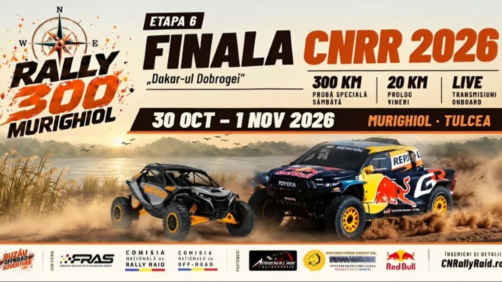 Rally 300 Murighiol, finala Campionatului Naţional de Rally Raid 2026. Competiţia se desfăşoară la finalul lunii
