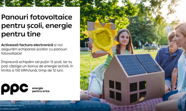 Activarea facturii electronice PPC echipează cu panouri fotovoltaice două școli din județul Constanța
